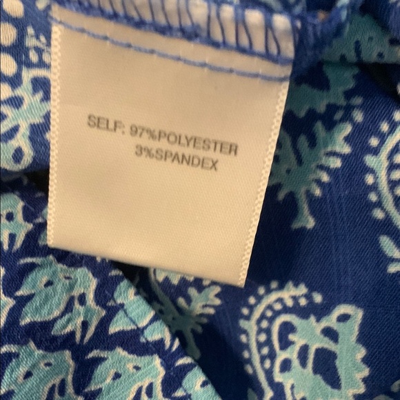 Rose + Olive Blue Patterned Women's Top - Picture 5 of 5